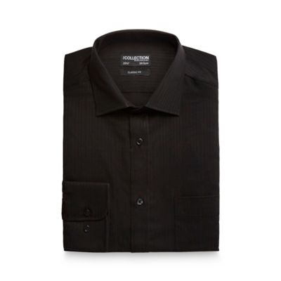 The Collection Black striped regular fit shirt